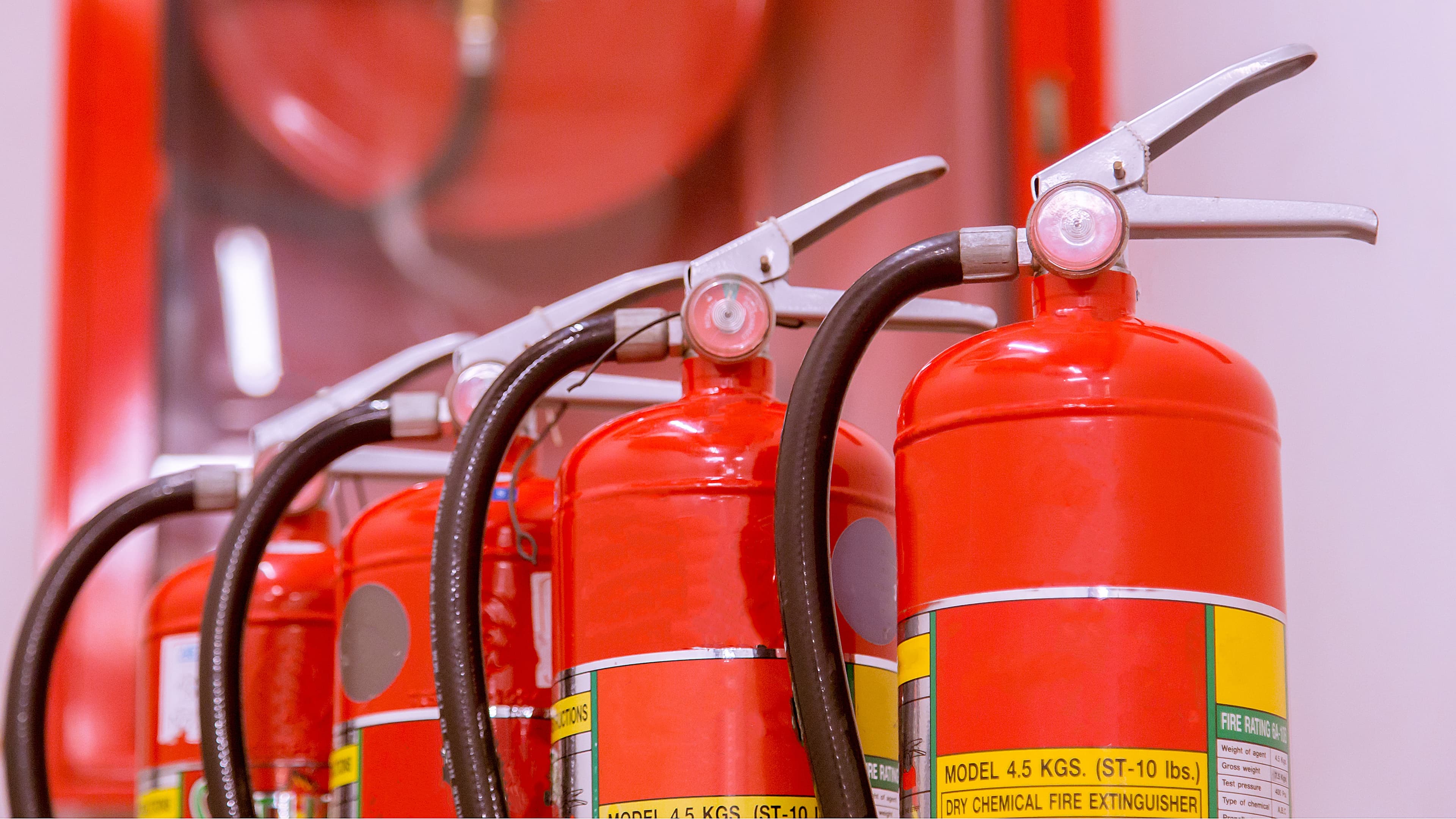 4 fire extinguishers
